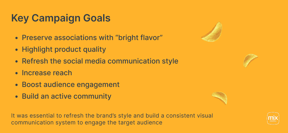 Infographic of key campaign goals: boost reach, increase engagement, build community, highlight product quality